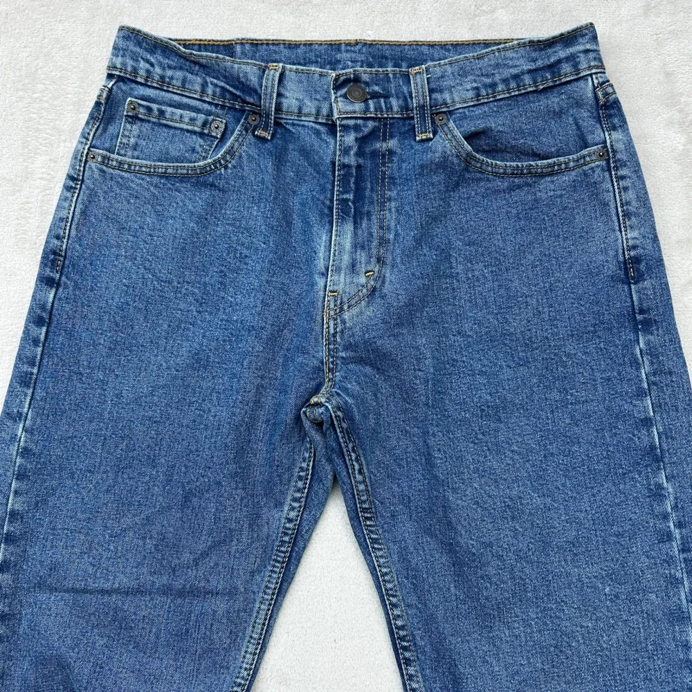 Levis 505 Regular Fit‎ Jeans Mens 32x34 Blue Straight Leg Denim Pants